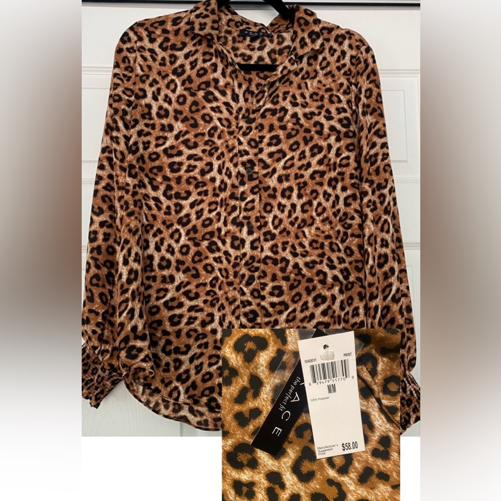 Grace Leopard Print Button Down Shirt